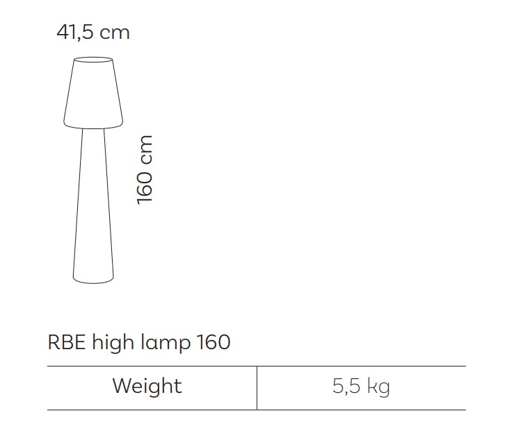 Roolf Black Edition Lamp 160 cm